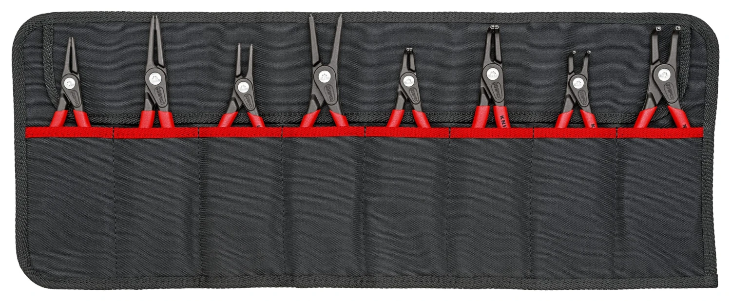 Knipex 00 19 58 V02 8 Piece Circlip Plier Set In Tool Roll