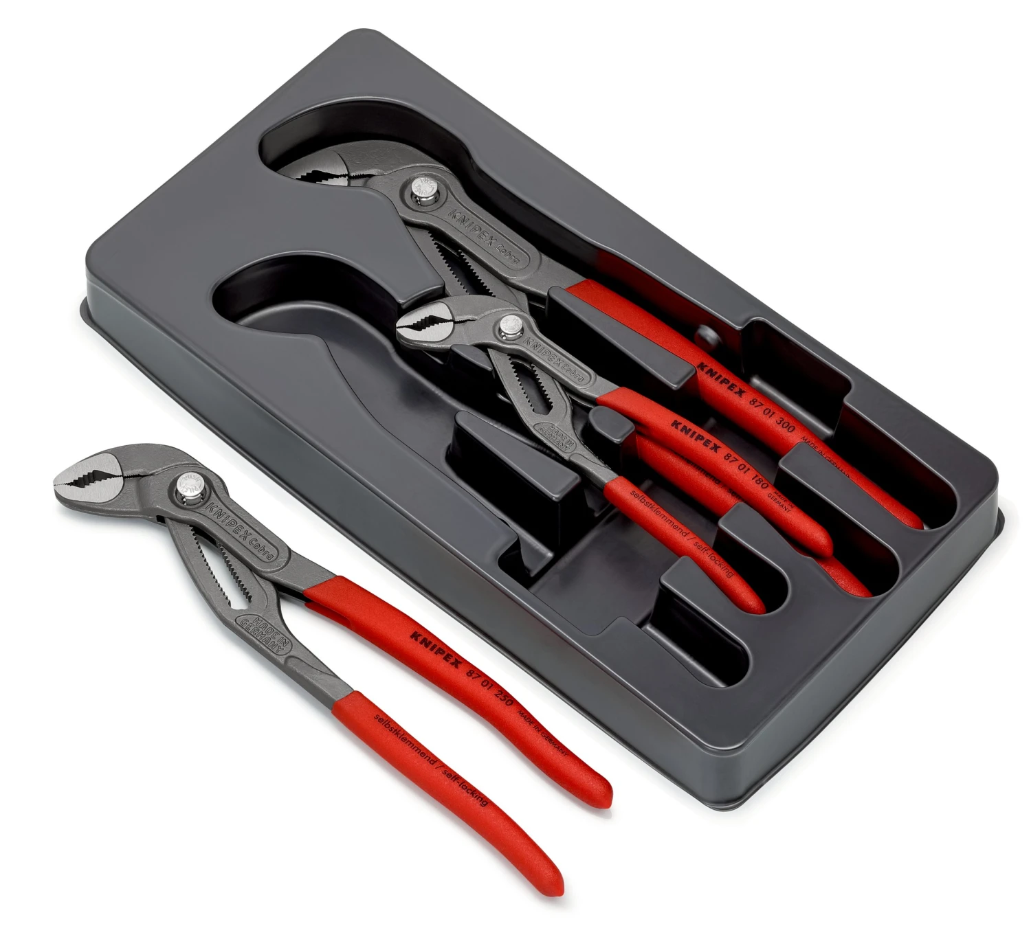 Knipex 00 20 09 V02 Cobra® 3 Piece Water Pump Plier Set - Image 2