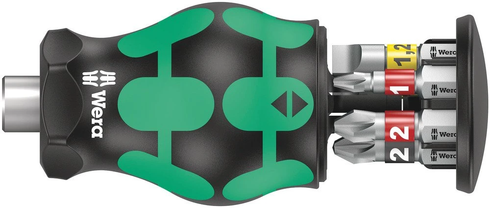 Wera 008874 6 Piece Kraftform Kompakt Stubby Magazine 2 Screwdriver Bit Set PH/PZ/SL