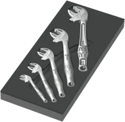 Wera 150122 (9732) 6004 Joker Set 1, 5 Piece Self Setting Spanner Foam Module Set