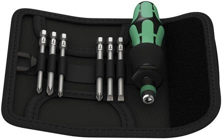 Wera 059298 Kraftform Kompakt 40 7 Piece Screwdriver Bit Set In Pouch