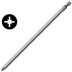 Wera 060038 855/4Z 1/4" Hex Drive Screwdriver Bit Pozi PZ2 152mm Long