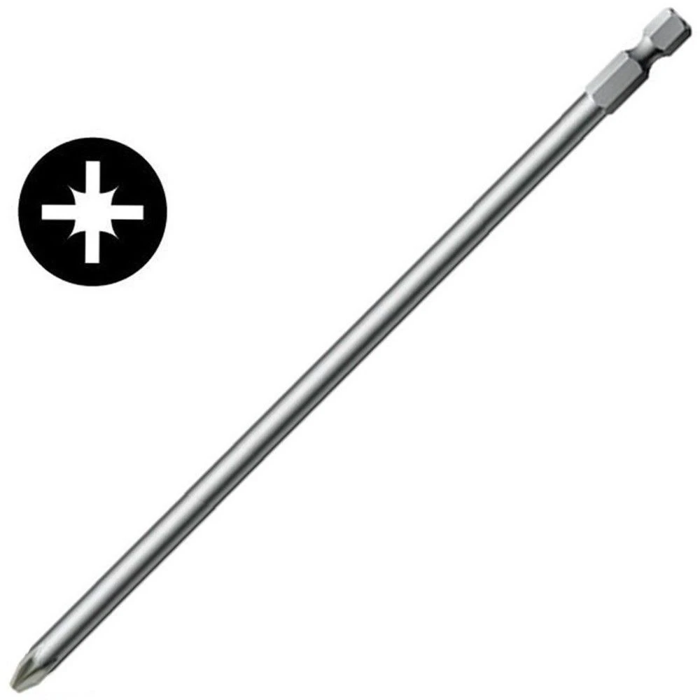 Wera 060038 855/4Z 1/4" Hex Drive Screwdriver Bit Pozi PZ2 152mm Long