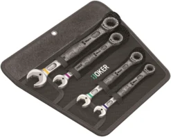 Wera 073295 Joker 4 Piece Ratcheting Combination Spanner Set 7/16-3/4″ AF