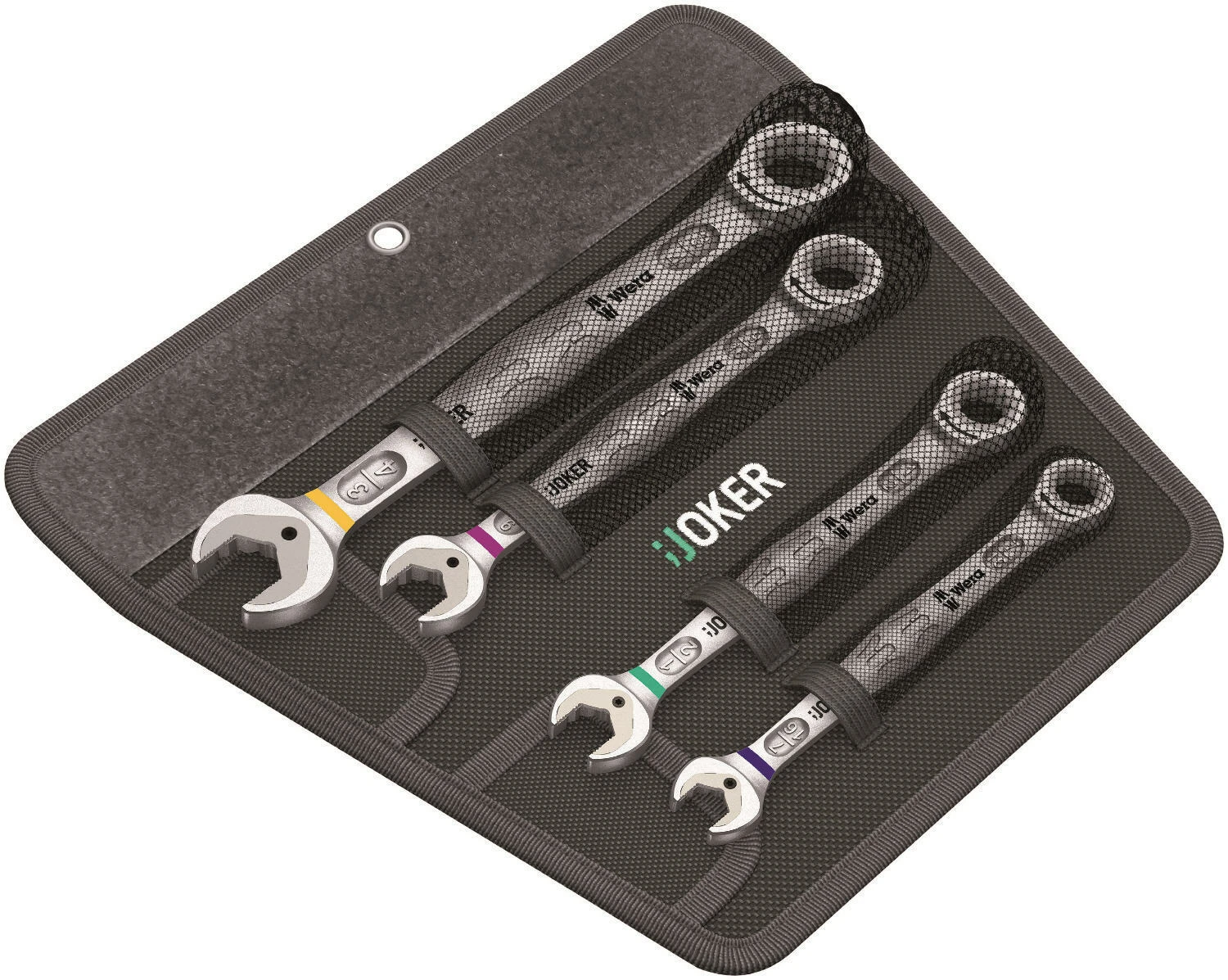 Wera 073295 Joker 4 Piece Ratcheting Combination Spanner Set 7/16-3/4″ AF