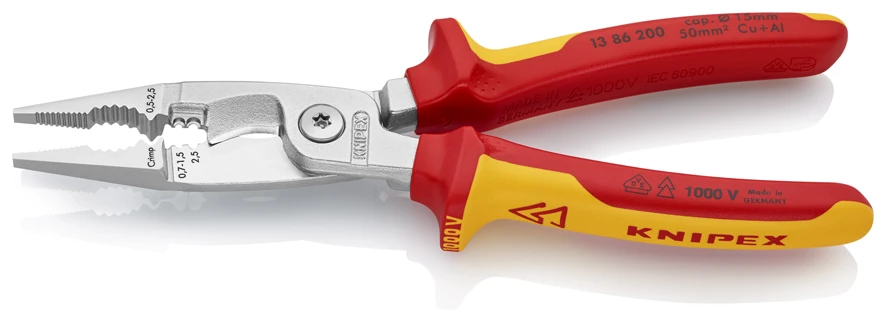 Knipex 13 86 200 VDE Insulated Multi-Function Installation Pliers 200mm - Image 3