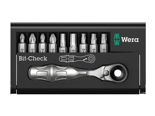 Wera 073645 1/4" 10 Piece Screwdriver Bit Set