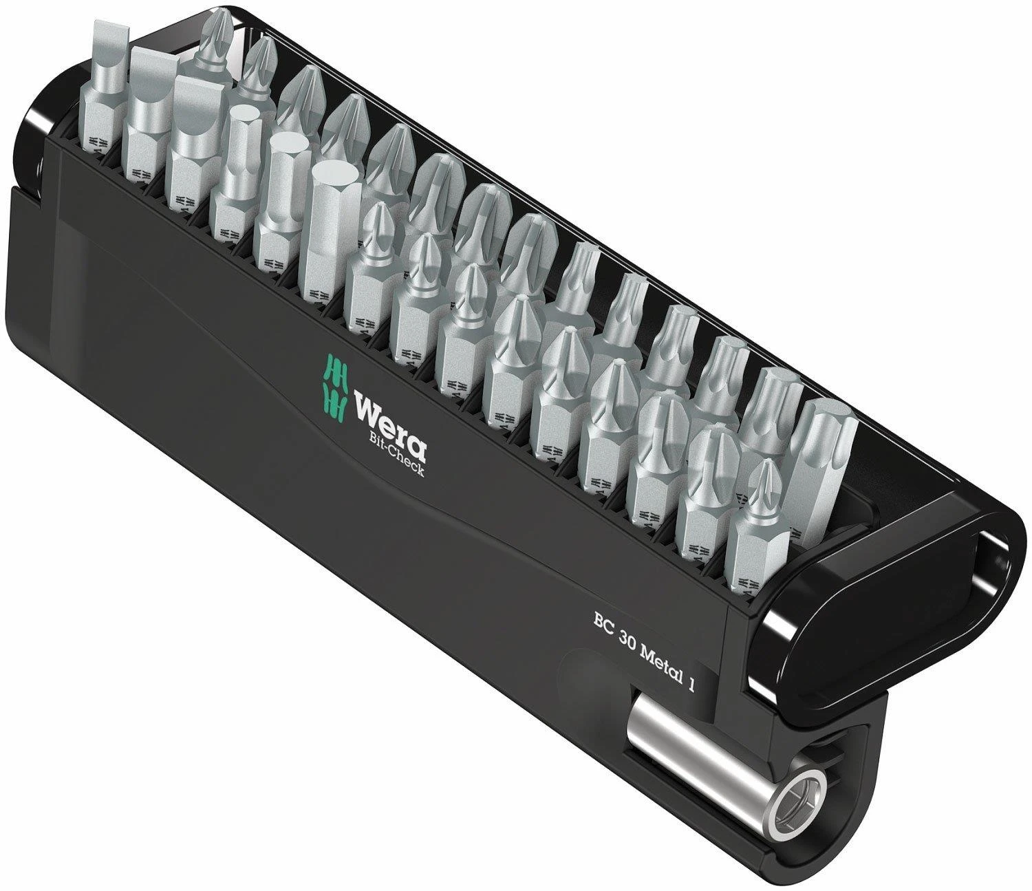 Wera 057434 Bit-Check 30 Metal 1 Screwdriver Bit Set & Holder PH/PZ/TX/SL/HX