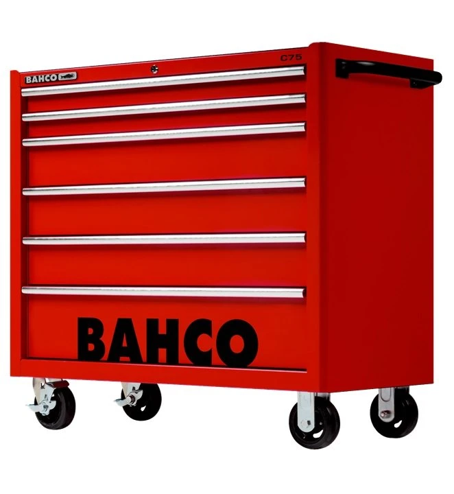 Bahco 1475KXL6RED C75 40″ 6 Drawer Mobile Roller Cabinet Red