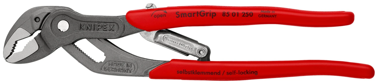 Knipex 85 01 250 SmartGripĀ® Automatic Adjustment Waterpump Pliers 250mm (36mm Capacity)