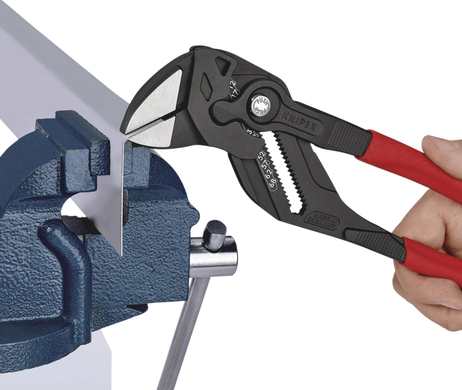 Knipex 86 01 300 Lock Button Waterpump Slip Joint Pliers 300mm (68mm Capacity) - Image 4