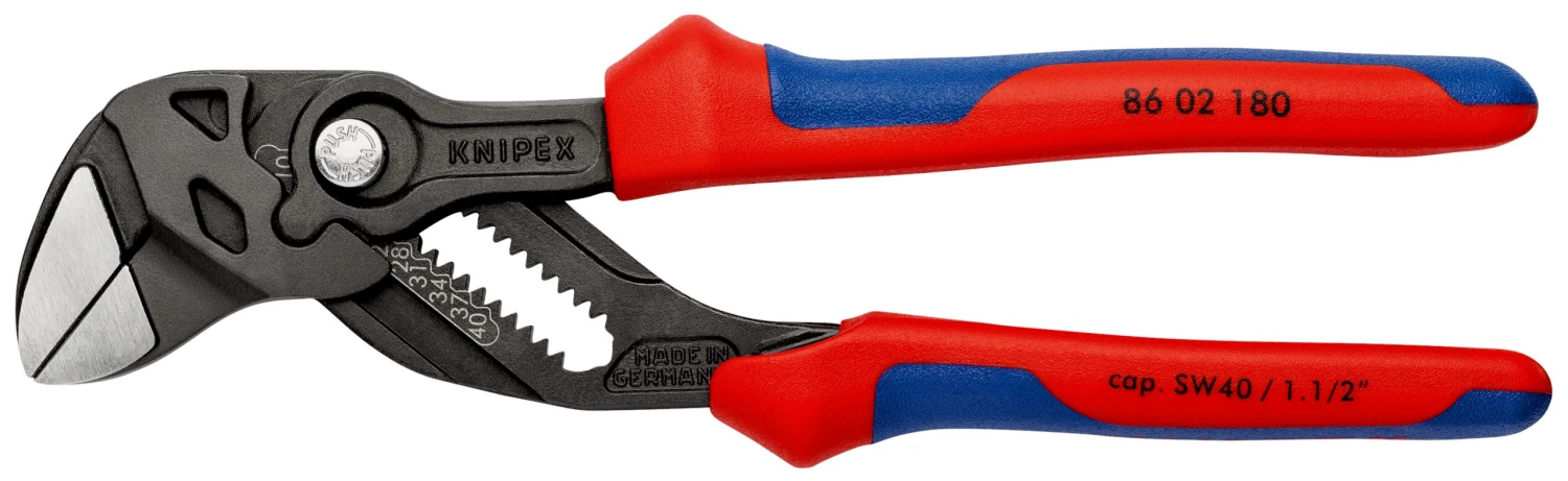 Knipex 86 02 180 Lock Button Waterpump Pliers 180mm (40mm Capacity) - Image 2