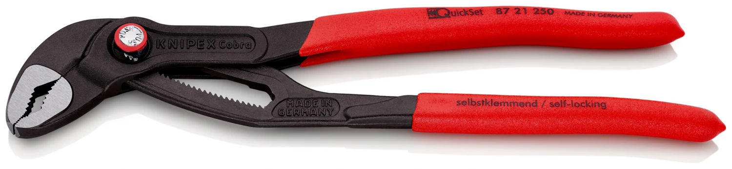 Knipex 87 21 250 Cobra® Quickset Push Button Waterpump Pliers 250mm (46mm Capacity) - Image 3