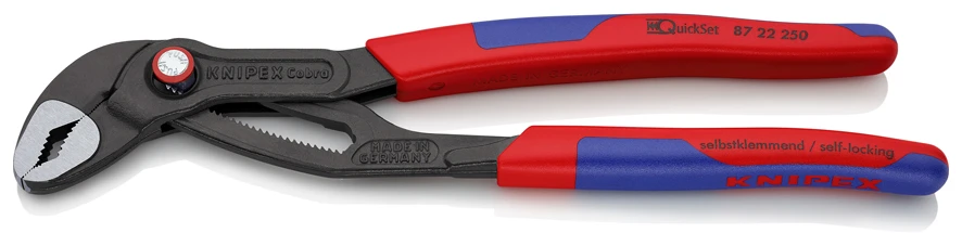 Knipex 87 22 250 Cobra® Quickset Push Button Waterpump Pliers 250mm (46mm Capacity) - Image 2