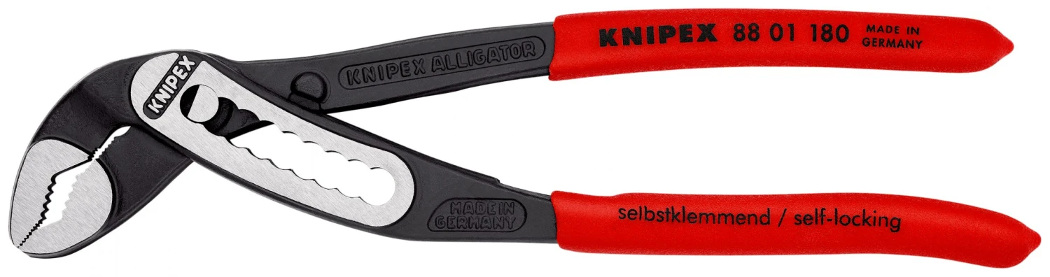 Knipex 88 01 180 AlligatorĀ® Self Locking Waterpump Pliers 180mm (36mm Capacity)