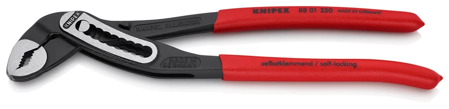 Knipex 88 01 250 AlligatorĀ® Waterpump Pliers PVC Grip 250mm (46mm Capacity) - Image 2