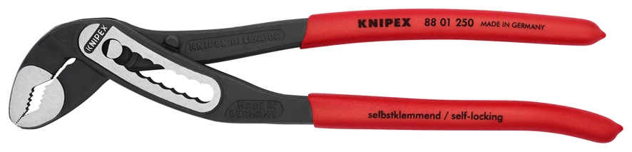 Knipex 88 01 250 AlligatorĀ® Waterpump Pliers PVC Grip 250mm (46mm Capacity)