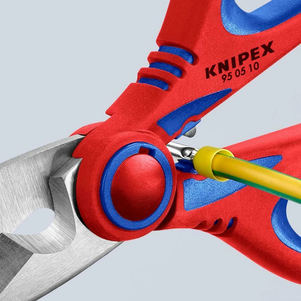 Knipex 95 05 10 SB Electricians Scissors Wire Cable Cutters / Shears + Clip - Image 5