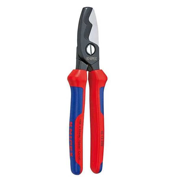 Knipex 95 12 200 Cable Cutters Twin Cutting Edge Multi-Component Grip 200mm (8in) - Image 2