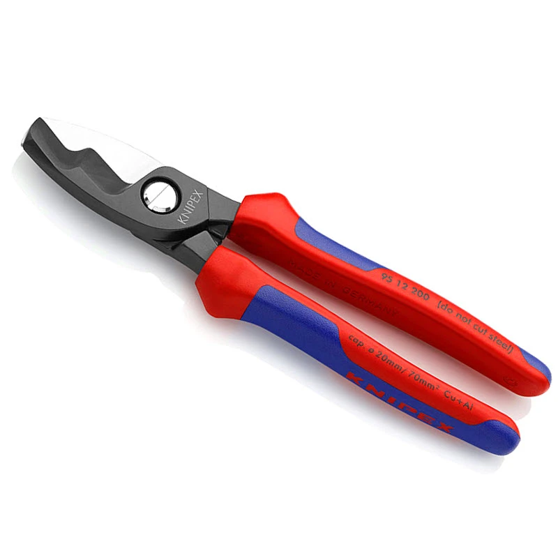 Knipex 95 12 200 Cable Cutters Twin Cutting Edge Multi-Component Grip 200mm (8in) - Image 3