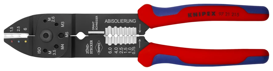 Knipex 97 21 215 Crimping Pliers For Insulated Terminals & Plug Connectors