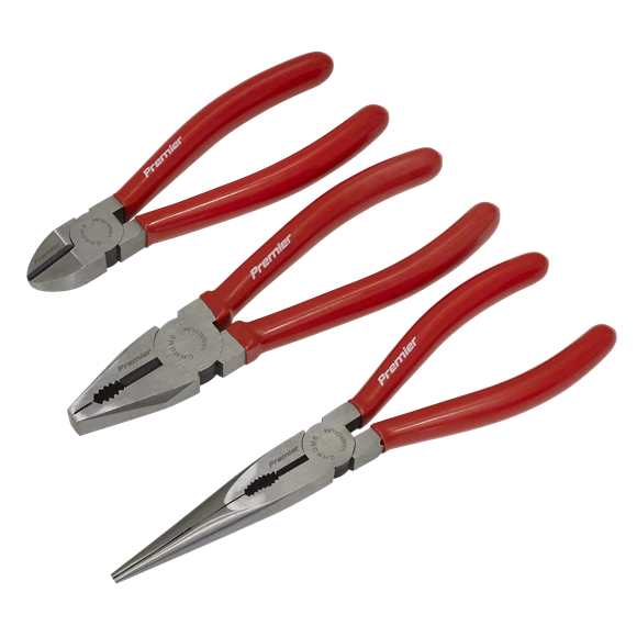 Sealey AK8564 Pliers Set 3 Piece Long Nose, Combination & Diagonal Cutters (Snips) - Image 4