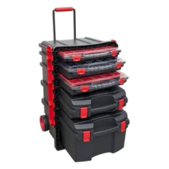 Sealey Tools AP860 Professional Tool Box Trolley With 5 Tool Storage Cases - Stack