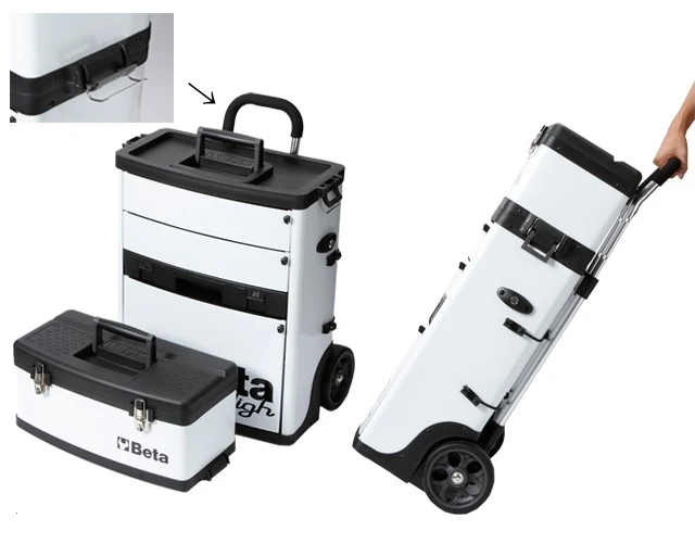 Beta C41H Two - Module Tool Trolley Cabinet White Limited Edition - Image 2