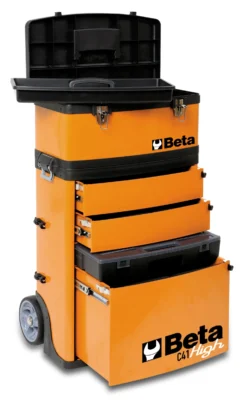 Beta C41H Two - Module Tool Trolley Cabinet Orange