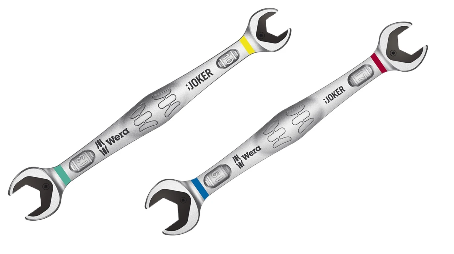 Wera JOKER 2 Piece Double Open End Spanner Set 10x13mm & 17x19mm
