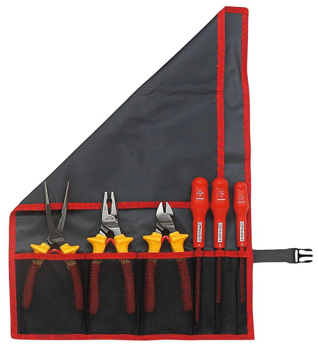 Facom N.38A-6F 6 Pocket Nylon Tool Roll - Wallet - Image 2