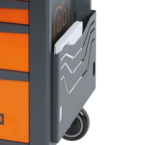 Beta RSC24/8 8 Drawer Mobile Roller Cabinet Orange With Grey Sides - Image 4