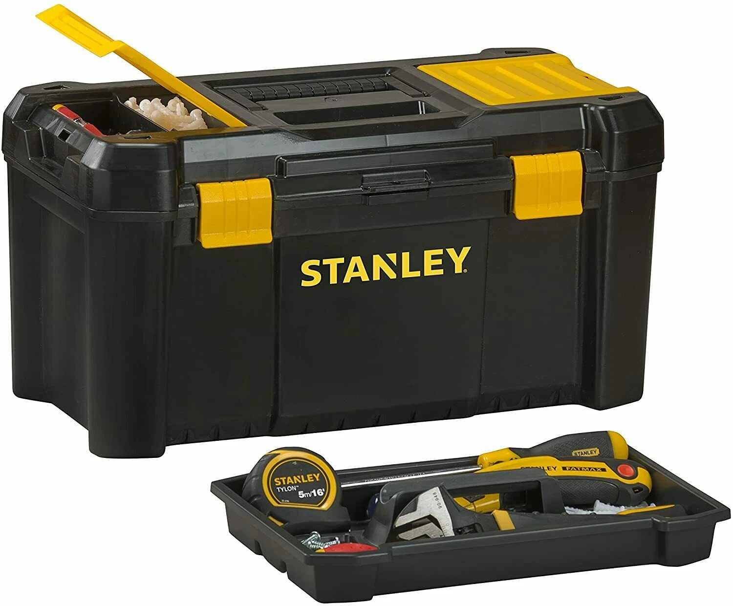 Stanley STST1-75520 Essential 19" Toolbox With Organiser Top, Plastic Latches. Tool Box - Image 3