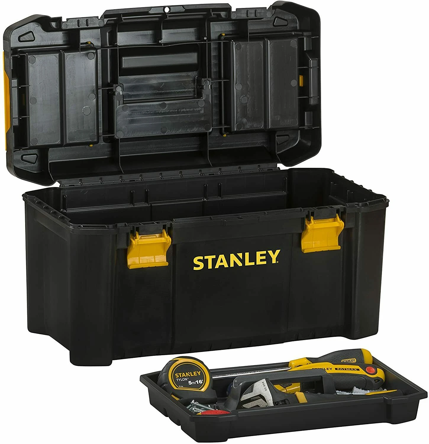 Stanley STST1-75520 Essential 19" Toolbox With Organiser Top, Plastic Latches. Tool Box - Image 4