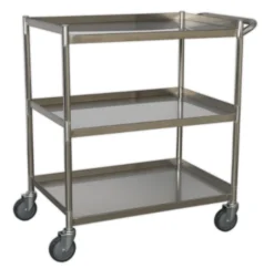 Sealey CX410SS Workshop Trolley 3-Level Stainless Steel