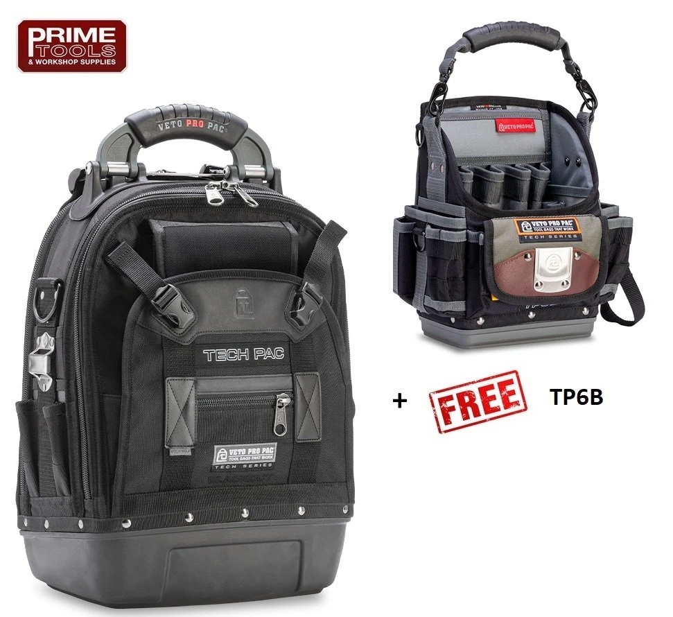 Veto Pro Pac TECH-PAC BLACKOUT Tool Backpack / Rucksack + TP6B FREE