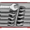 Teng TT6010MRS 10 Piece Metric Stubby Ratcheting Combination Spanner Set In Tool Box Module Tray