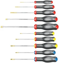 Facom ATW.J10 10 Piece ProTwist Screwdriver Set - Slotted, Pozi &amp; Phillips